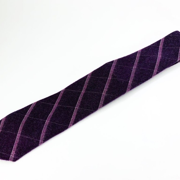 Michael Kors Tie 100% Silk Purple Striped - Picture 6 of 6
